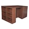 Regency Desk/ 3 Lateral File Quad with Bookcase End StandUp Desk LatFile Quad, BookCase, 46" D X 42" H LSSD3LF8546CH - alternate 1